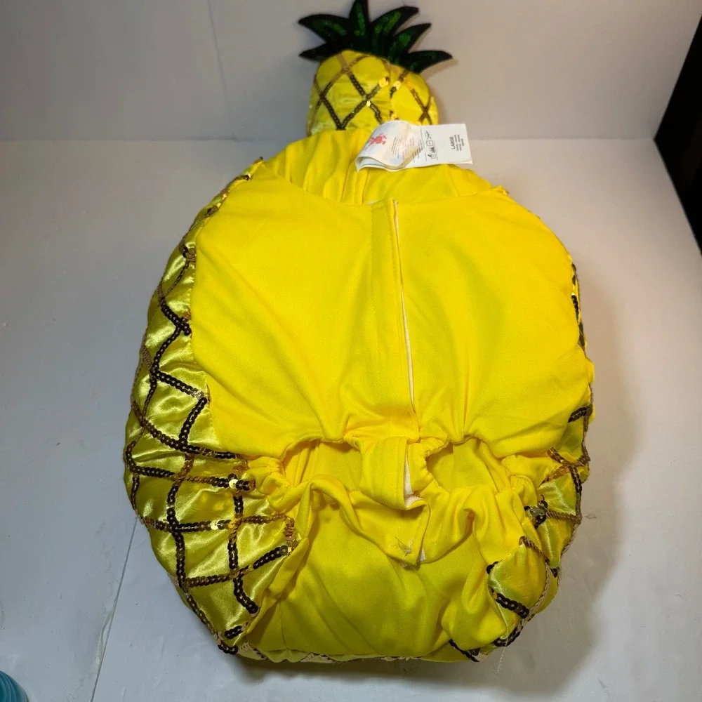 Rubie's Pineapple Pet Dog Costume Yellow Sequin Two Piece Set Large